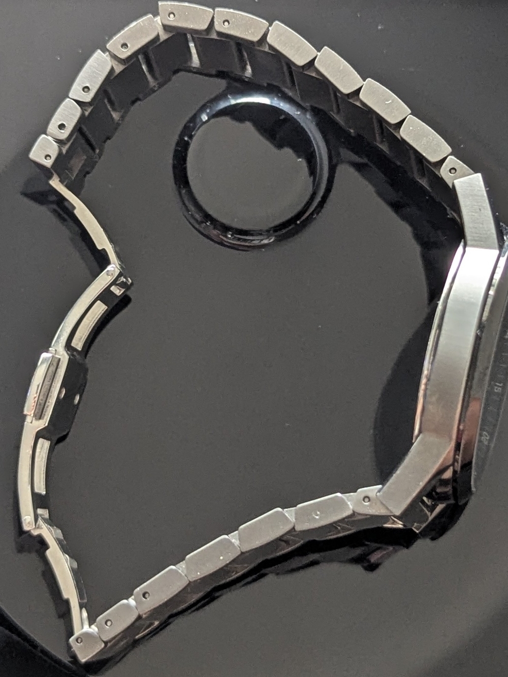 Movado Men's Black Dial Silver-Tone Bracelet Watch - Picture 10 of 16